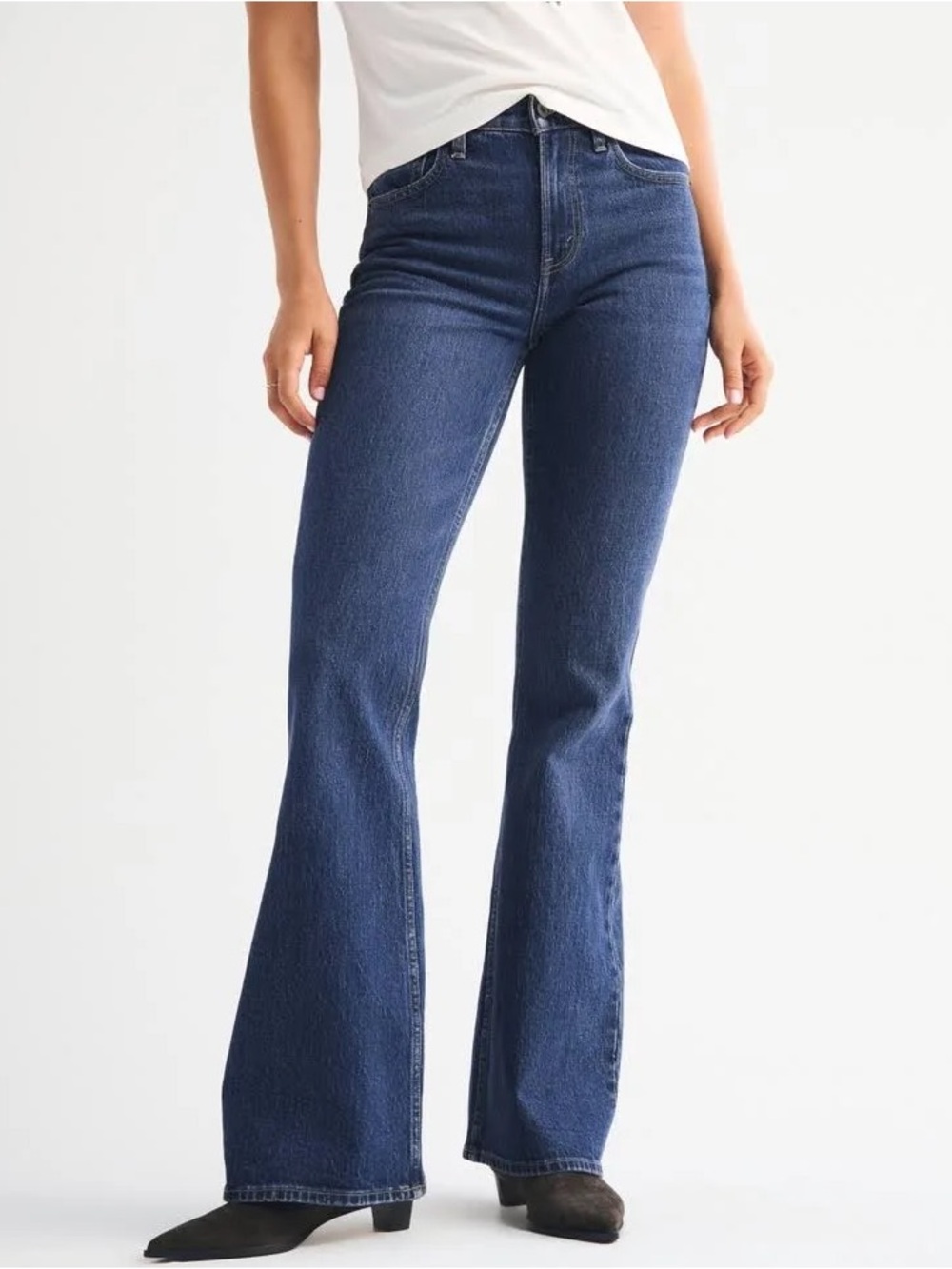 Abercrombie & Fitch Ultra High Rise Flare Jean - size 26/2 Dark Blue - NWOT